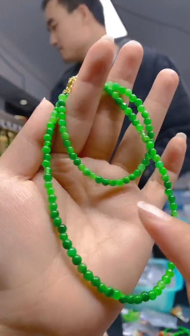 【闪购商品】翡翠耳饰合金0280翡翠锁骨链