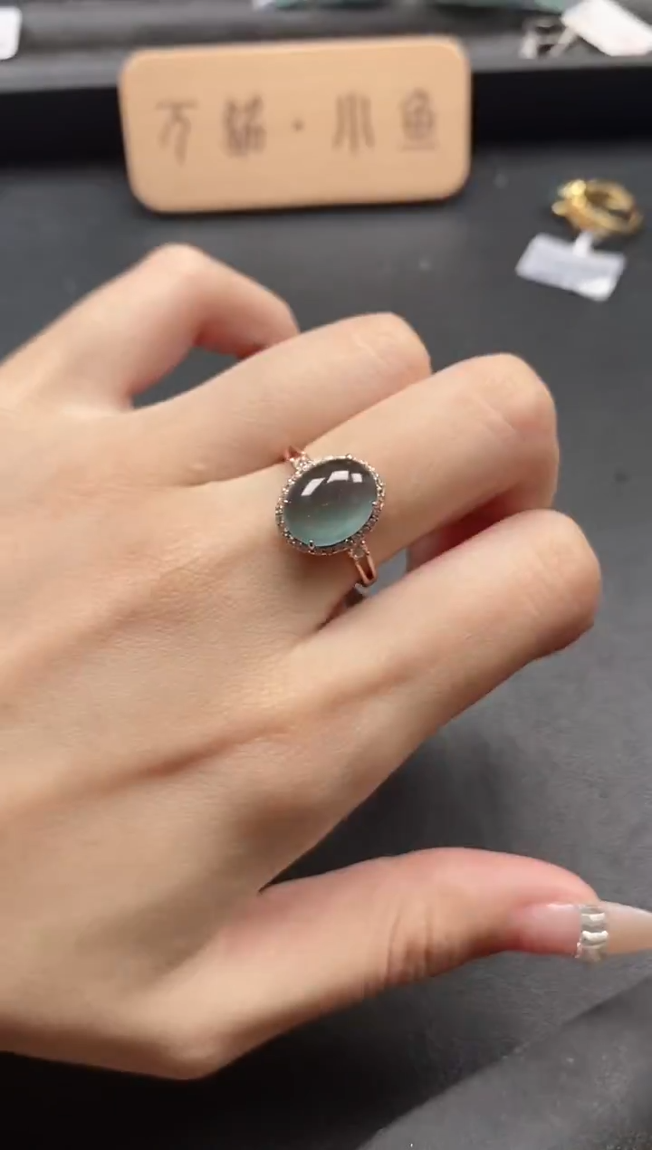 银S925镶嵌戒指翡翠51151