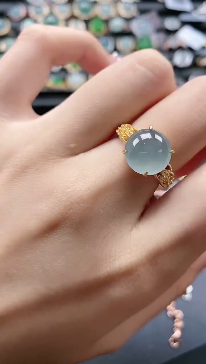 【闪购商品】翡翠戒指银S925镶嵌51151