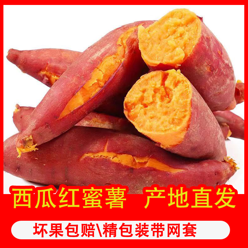 【薯再来】沙地西瓜红蜜薯净重4.5斤红薯（河南仓发货）