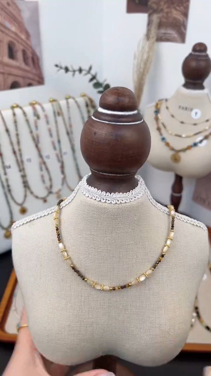 项链钛钢石英质玉1号