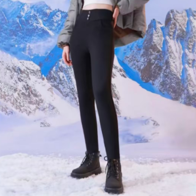 冬季高腰小黑裤    