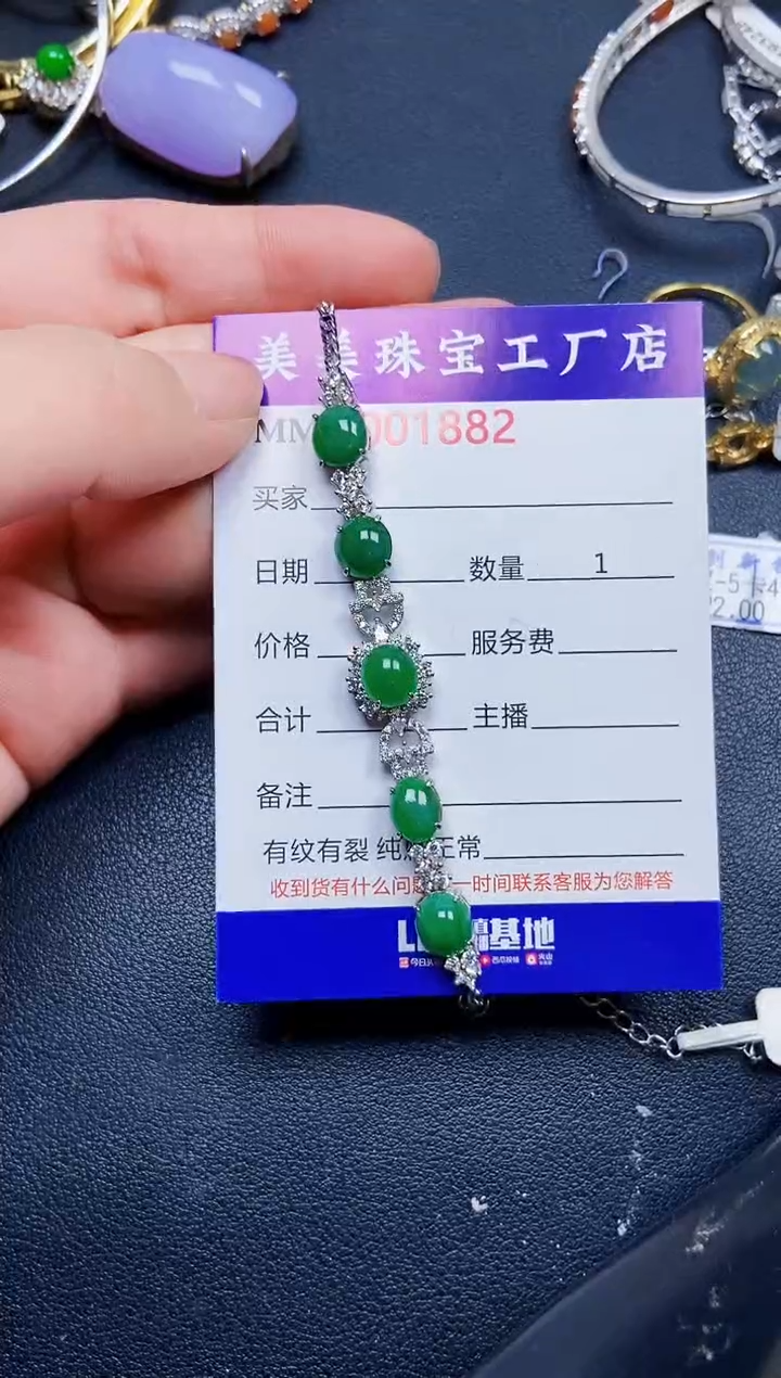 翡翠银S925镶嵌颈饰1882