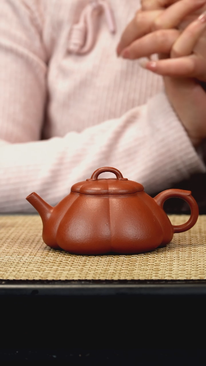 【闪购商品】紫砂茶壶生砂筋纹石瓢微瑕
