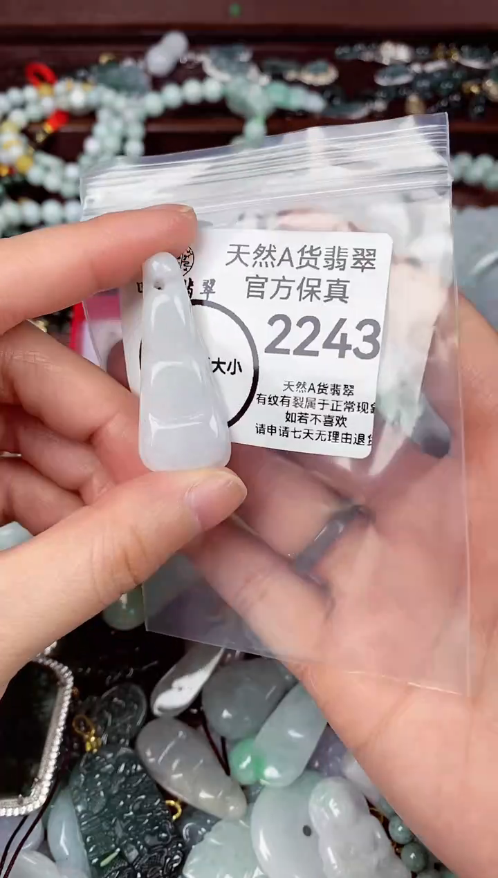 【闪购商品】翡翠颈饰未镶嵌天然A货翡翠2243