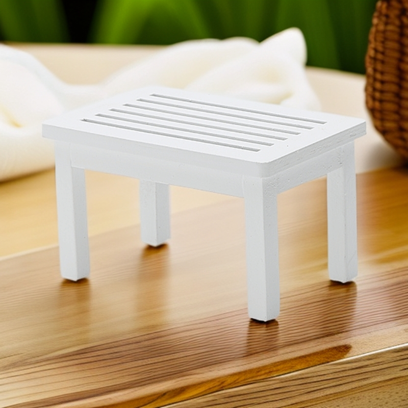 1:12娃娃屋e迷你木制微缩家具模型手工镂空茶几场景道具桌椅