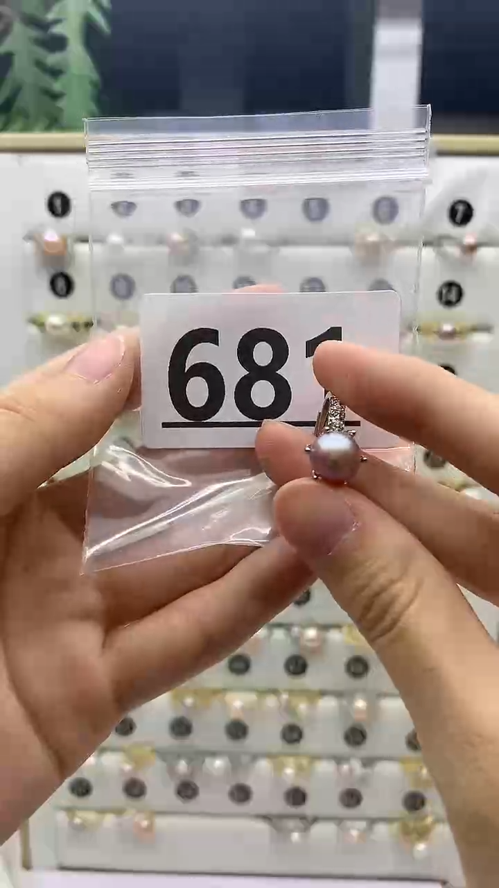 合金戒指淡水珍珠681