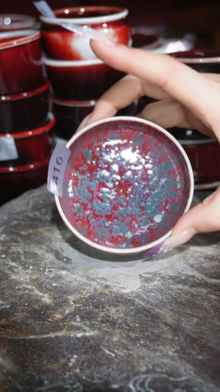 摆件陶精品窑变钧瓷茶器