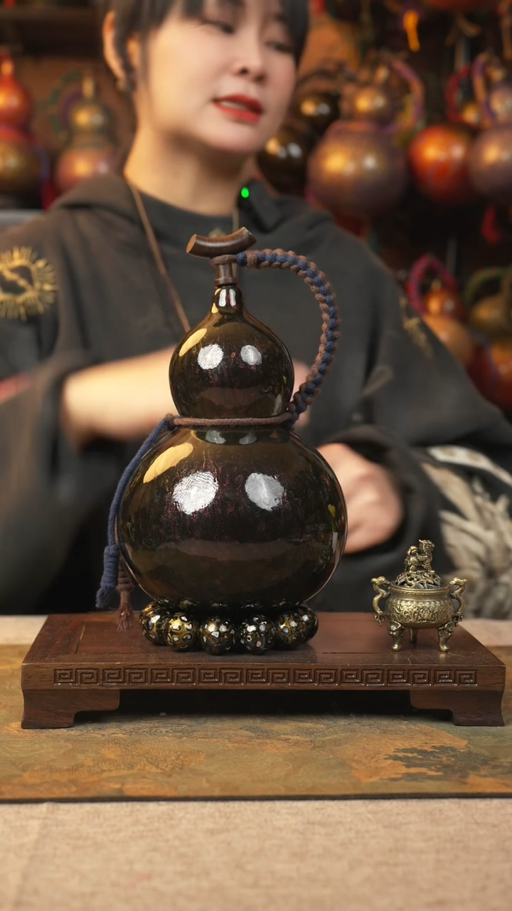 【闪购商品】096大漆葫芦一物一拍记700ml