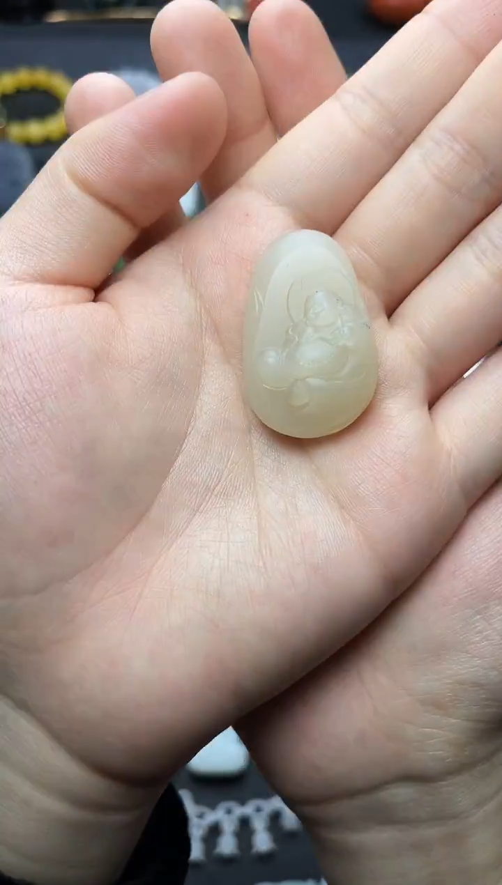 颈饰未镶嵌和田玉佛公【定制】06