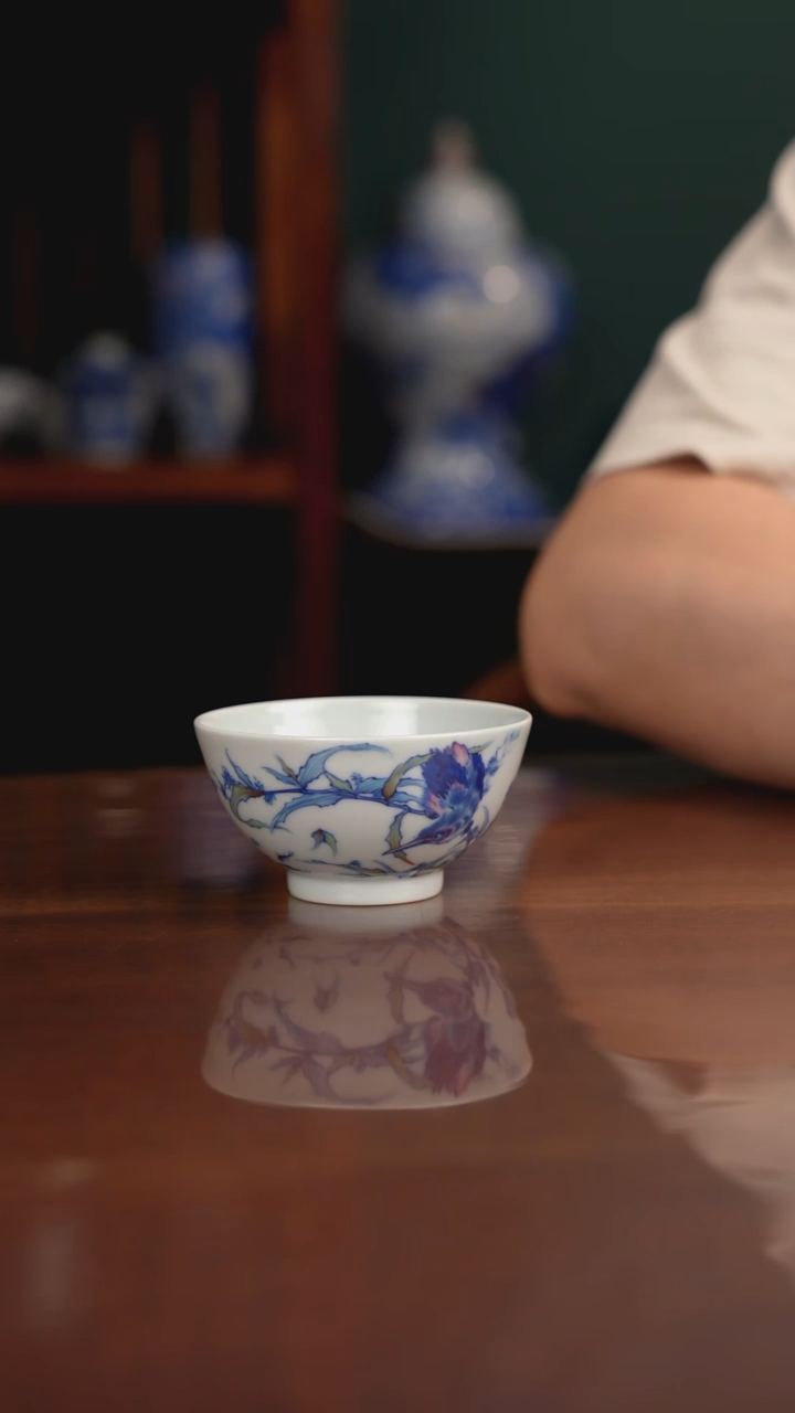 空山明月 新斗彩 单翠