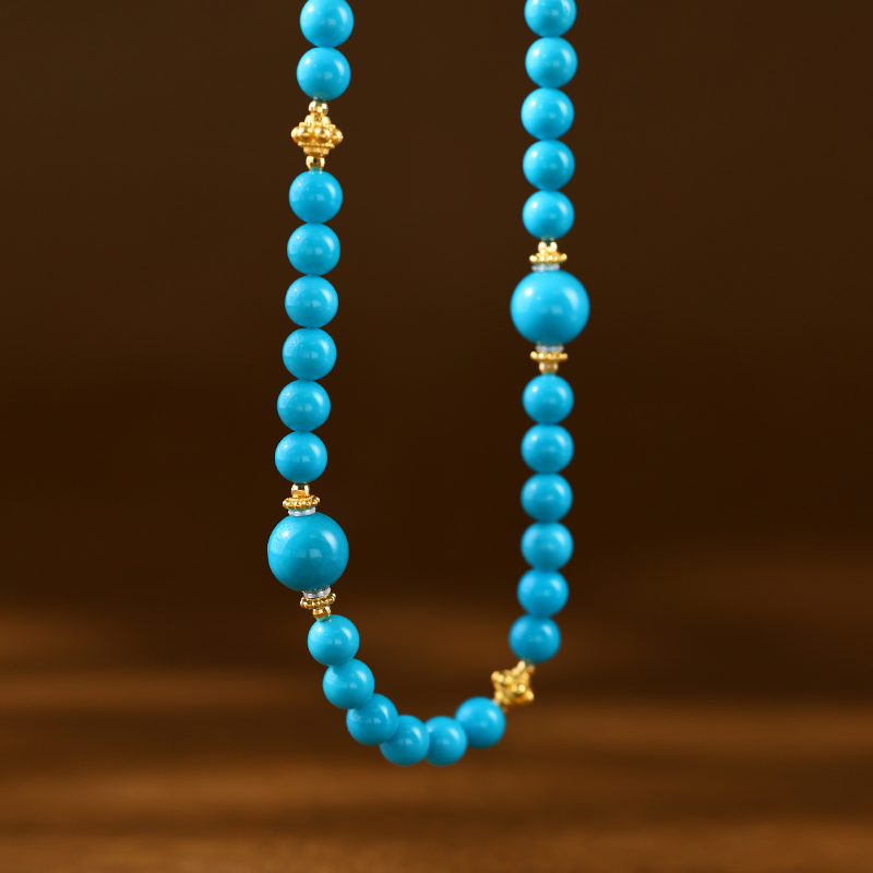 鹿叙珠宝 美松圆珠项链18K金镶嵌竹节扣珠珠百搭 BJH0238A