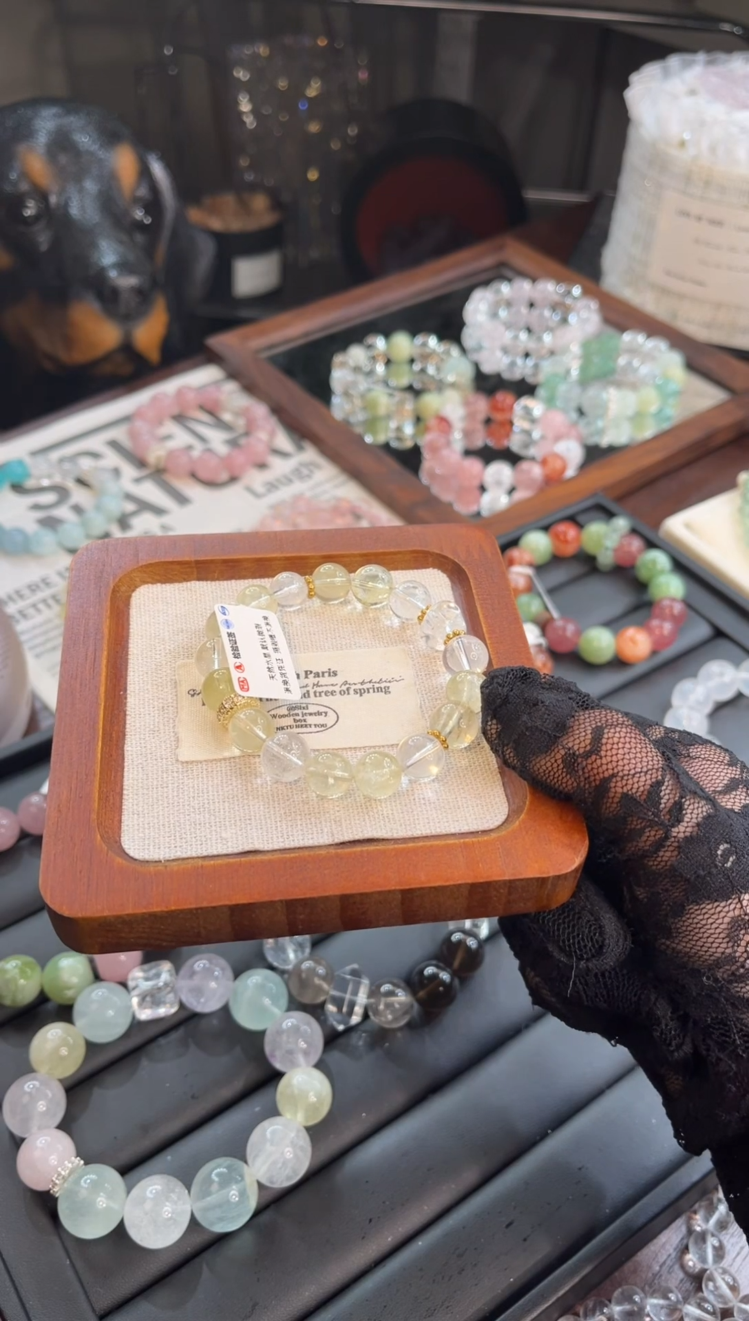 未镶嵌手串水晶点金