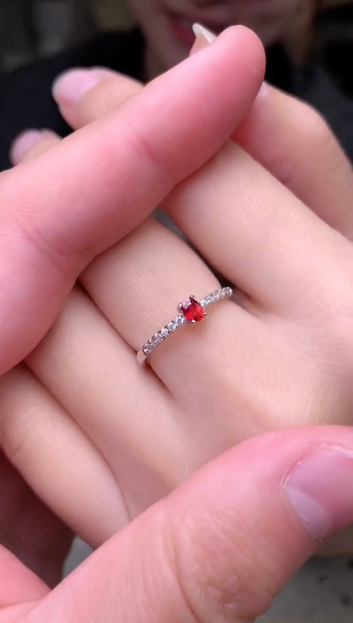 【闪购商品】蓝宝石戒指银S925镶嵌戒指