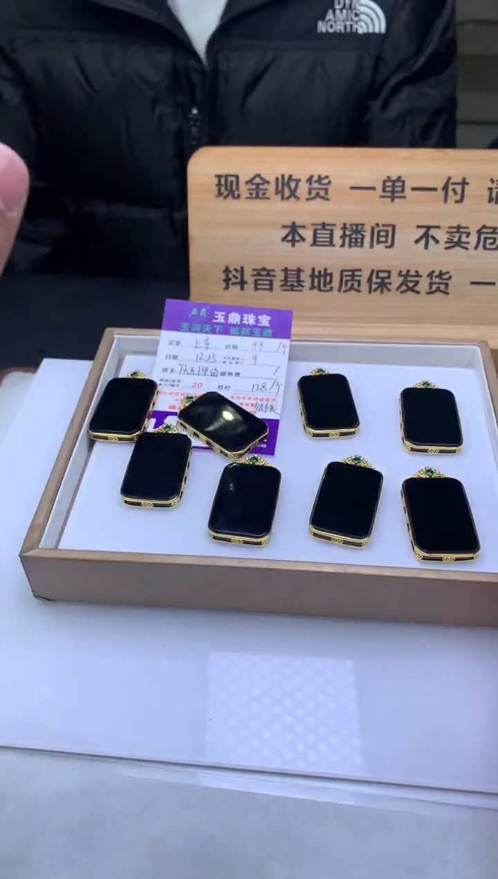 吊坠(不含链)银S925镶嵌和田玉多样性发其一 - F0514249