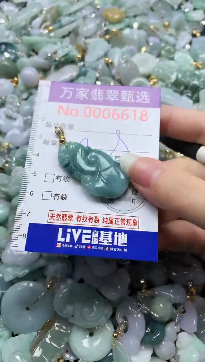 吊坠(不含链)未镶嵌翡翠6618