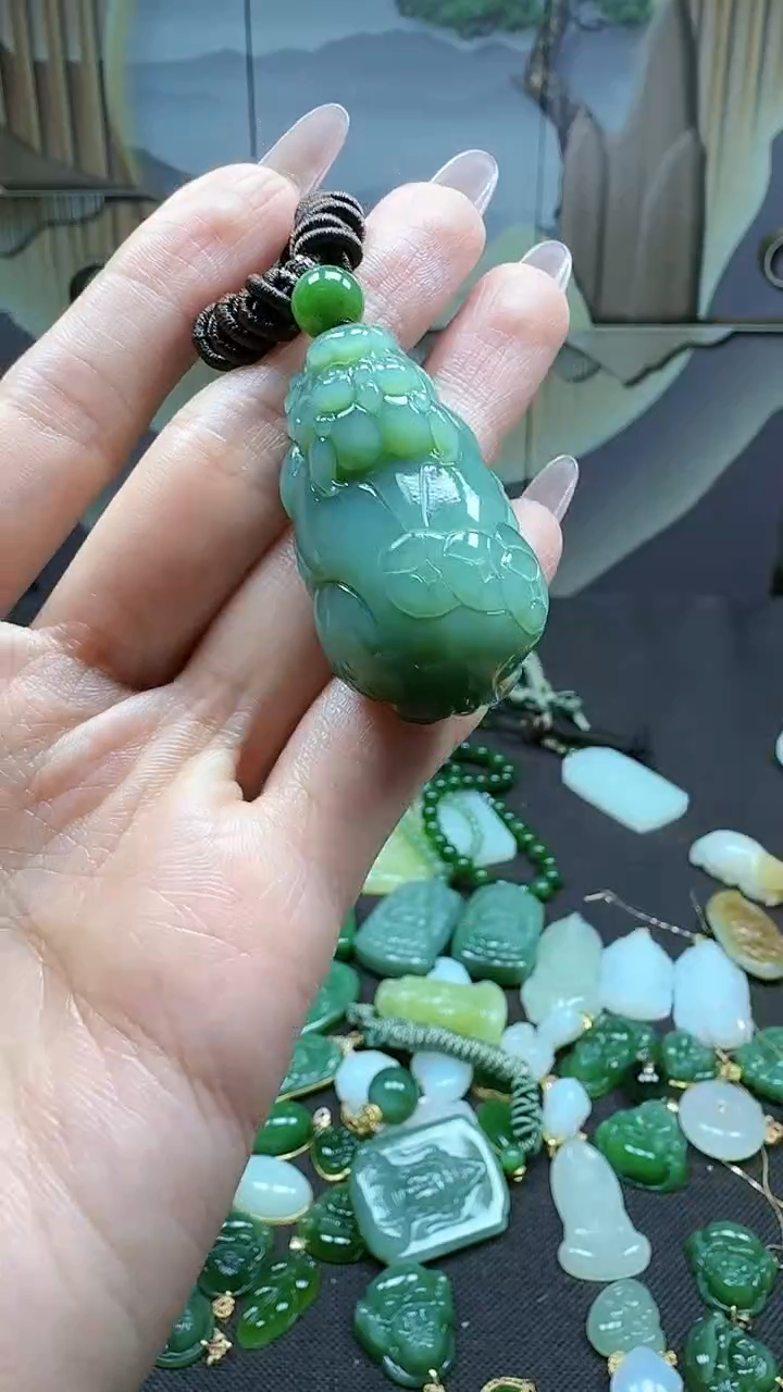 和田玉未镶嵌挂件1