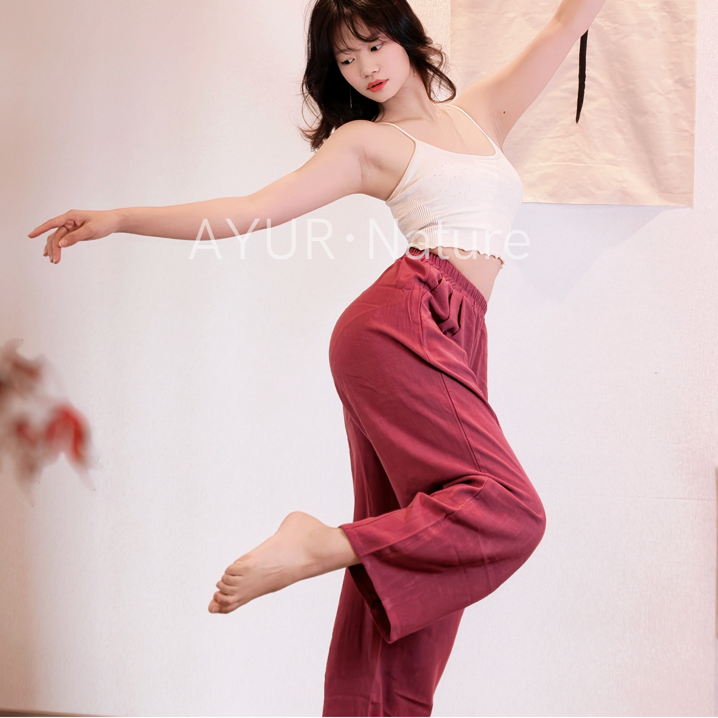 AYUR•Nature 复古天然亚麻九分裤|疗愈内观流瑜伽裤