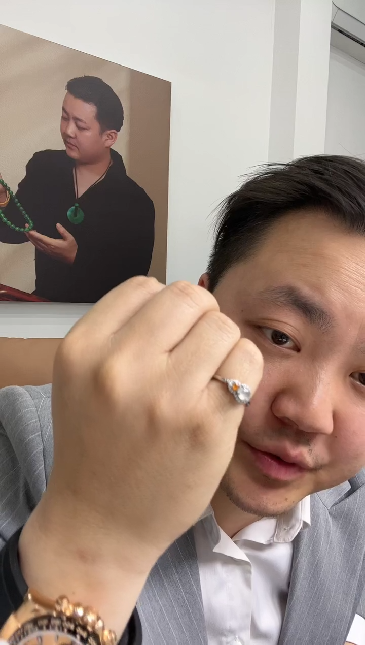 【闪购商品】翡翠戒指银S925镶嵌戒指