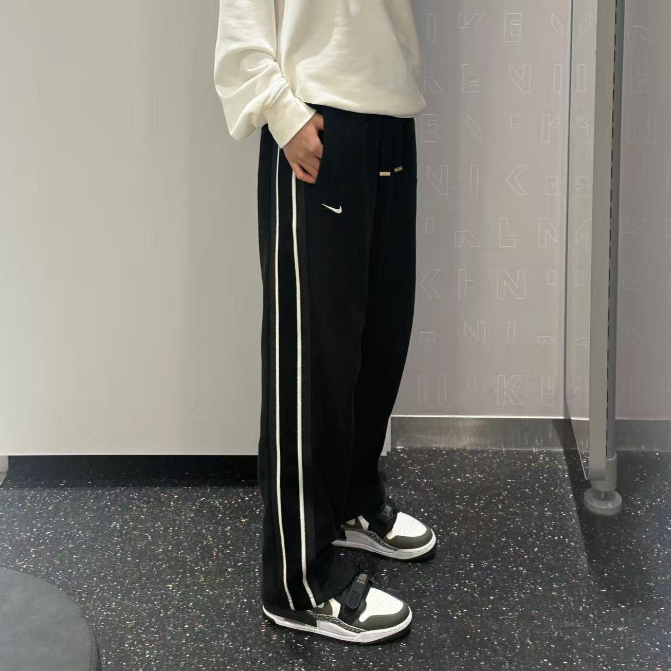 【滔搏联动】NIKE耐克男子运动长裤黑色运动裤卫裤保暖HV3491-010