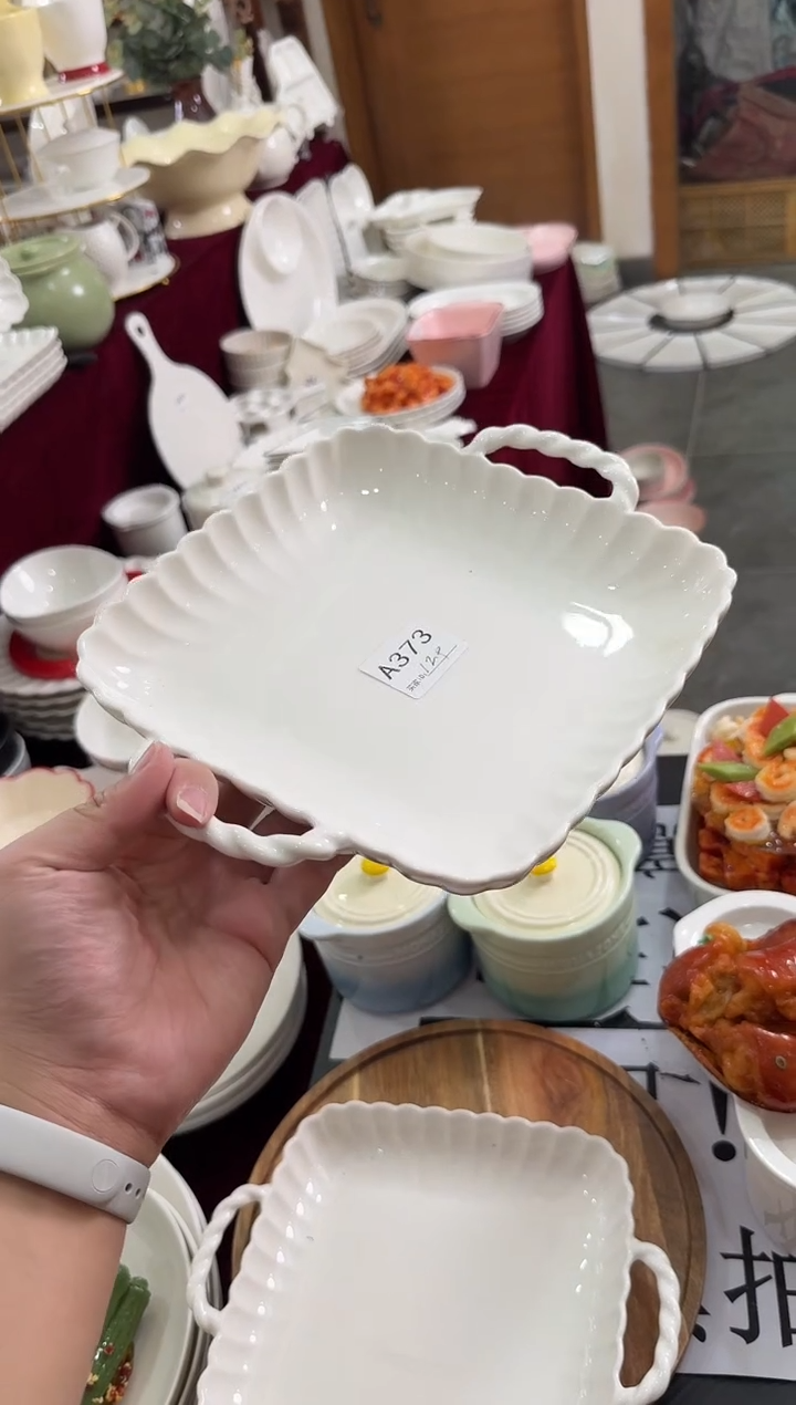 摆件陶A373 微瑕 8.5英寸方盘