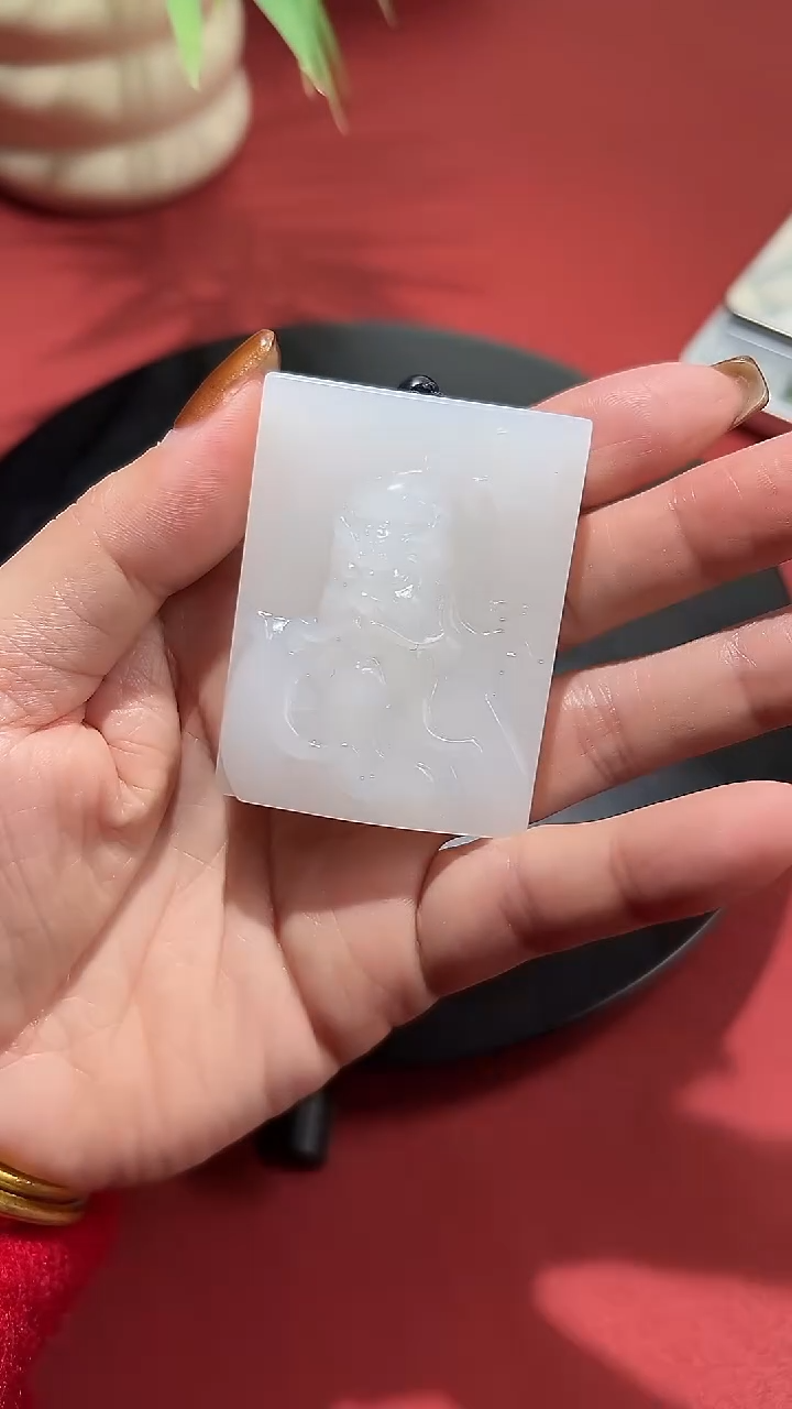 未镶嵌和田玉挂件和田玉关公挂件06