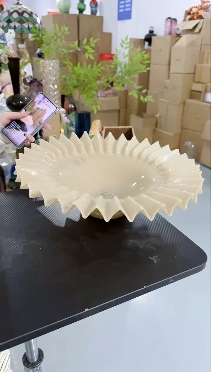 【闪购商品】无铅玻璃DD-折纸果盘