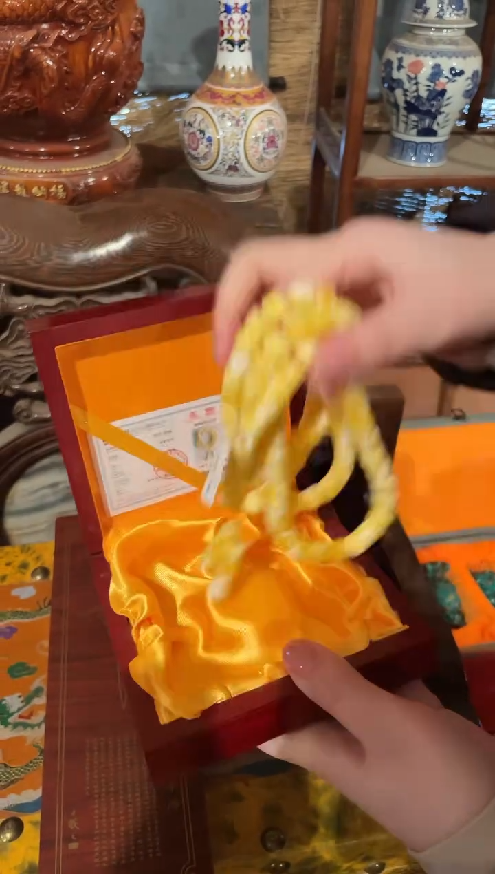 【闪购商品】蜜蜡颈饰未镶嵌黄蜜桶108