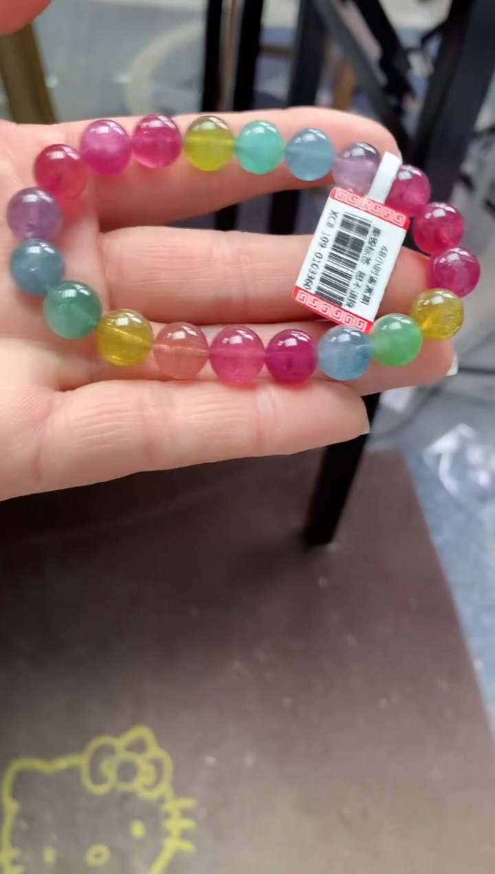 【闪购商品】碧玺手串未镶嵌多样性发一条