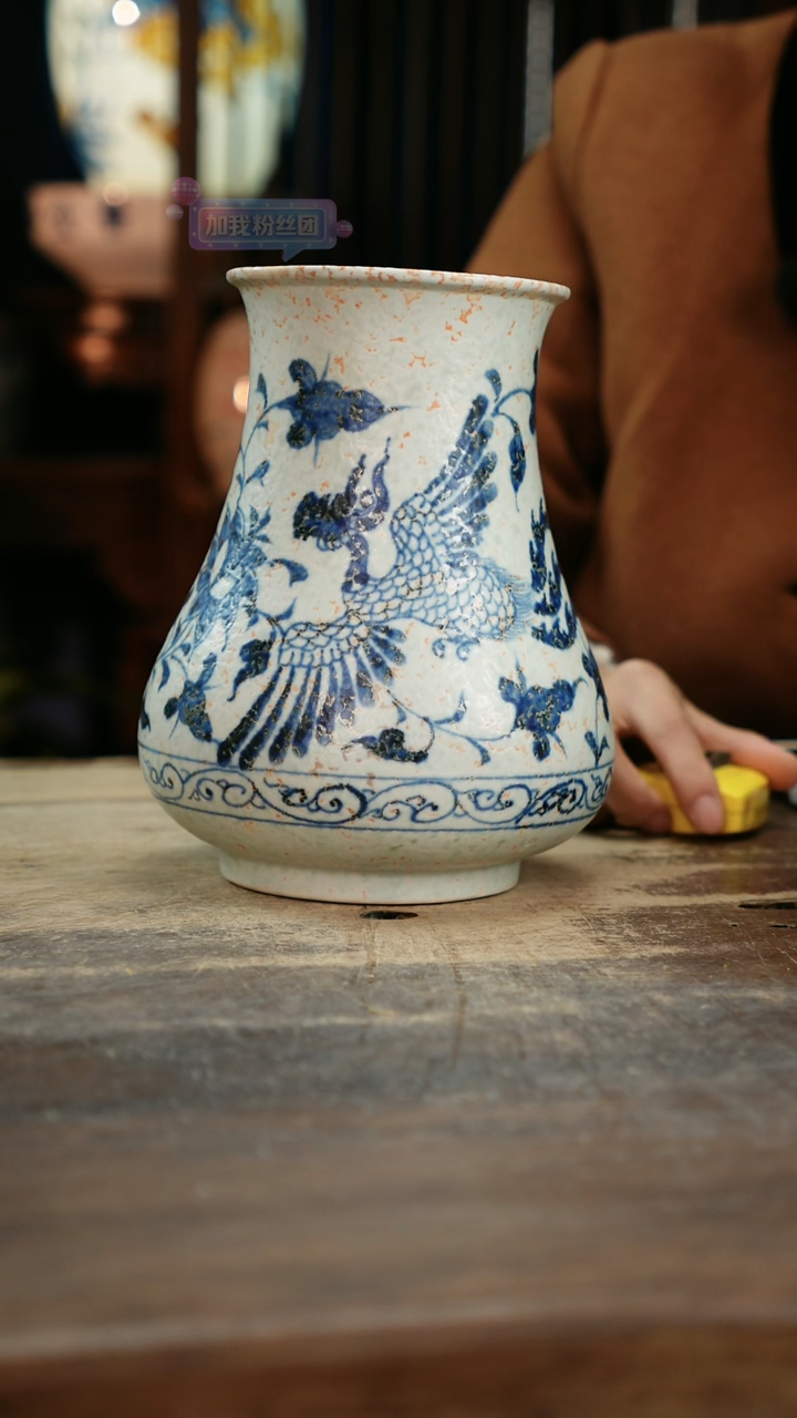 【闪购商品】瓷片景德镇纯手工釉下彩精品花瓶