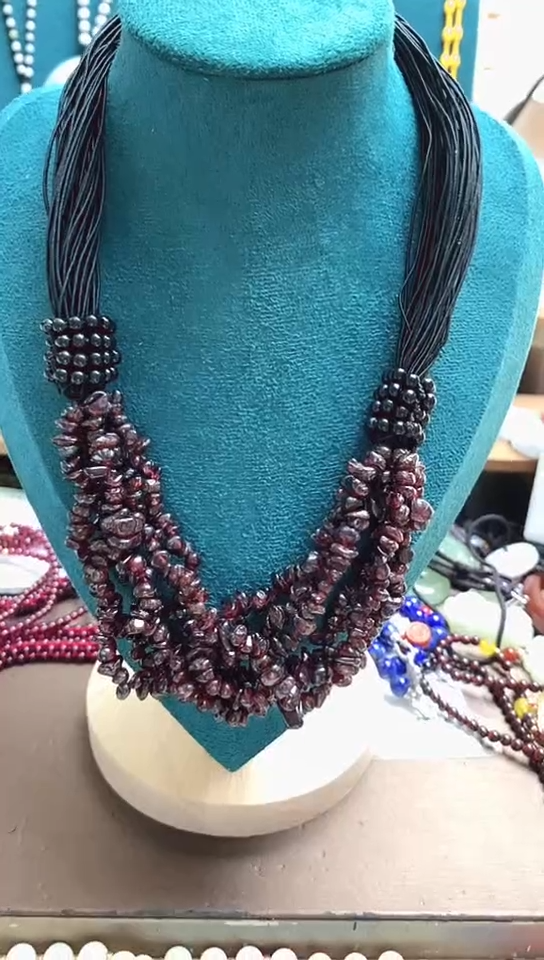 颈饰未镶嵌石榴石美*石榴石项链