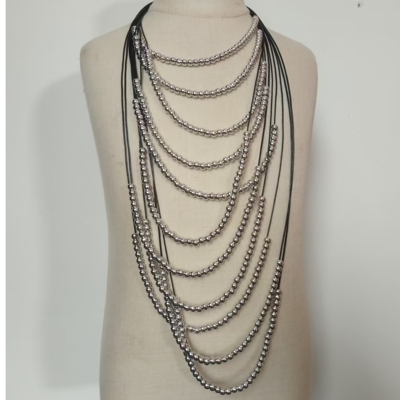 黑色串珠多层项链 配饰 儿童礼服配饰艺桐轩儿童配饰