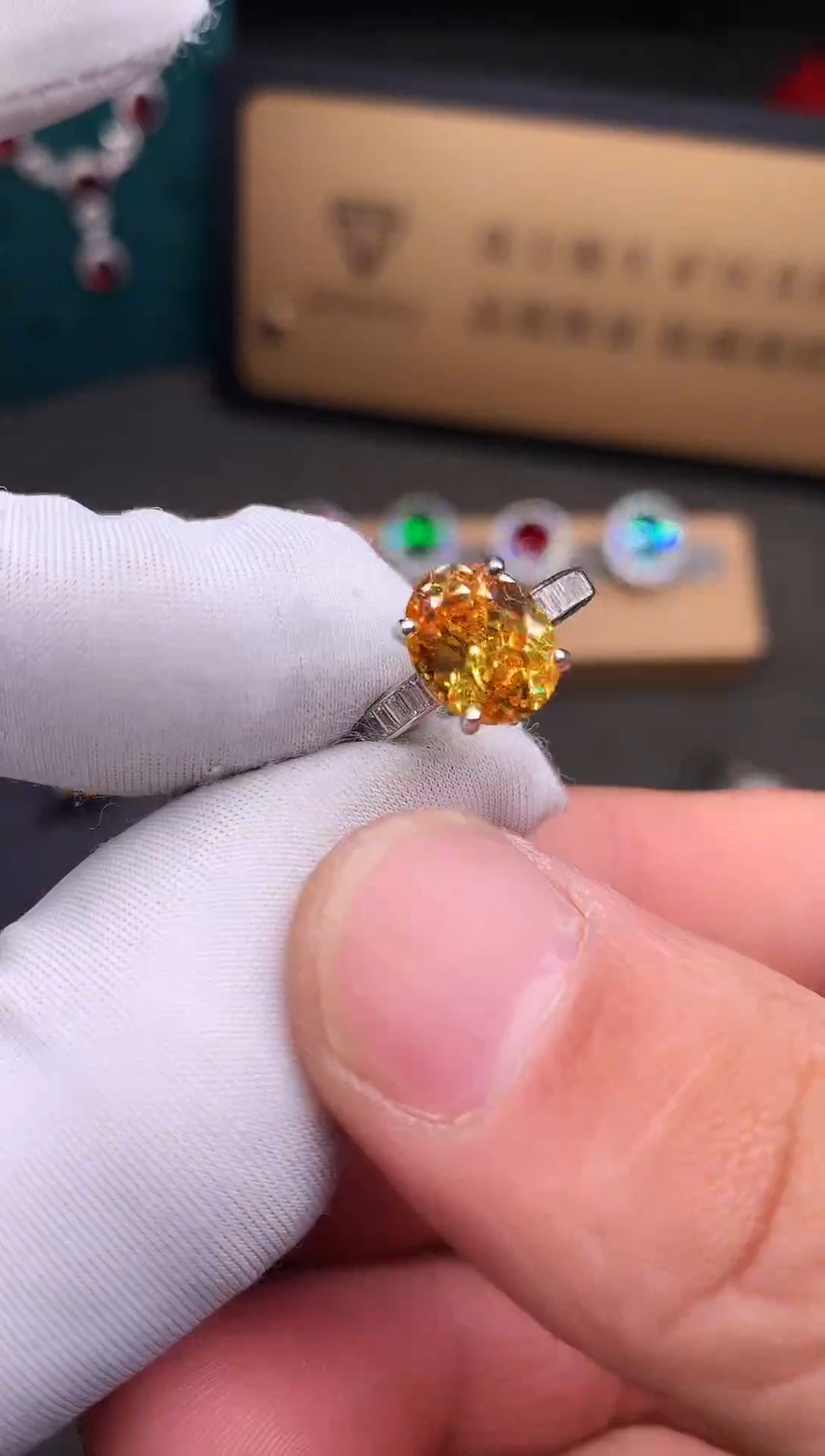 银S925镶嵌戒指碧玺.....