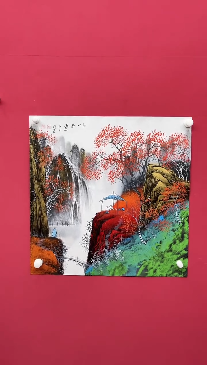 【闪购商品】国画吴-斗方山水/无框/W