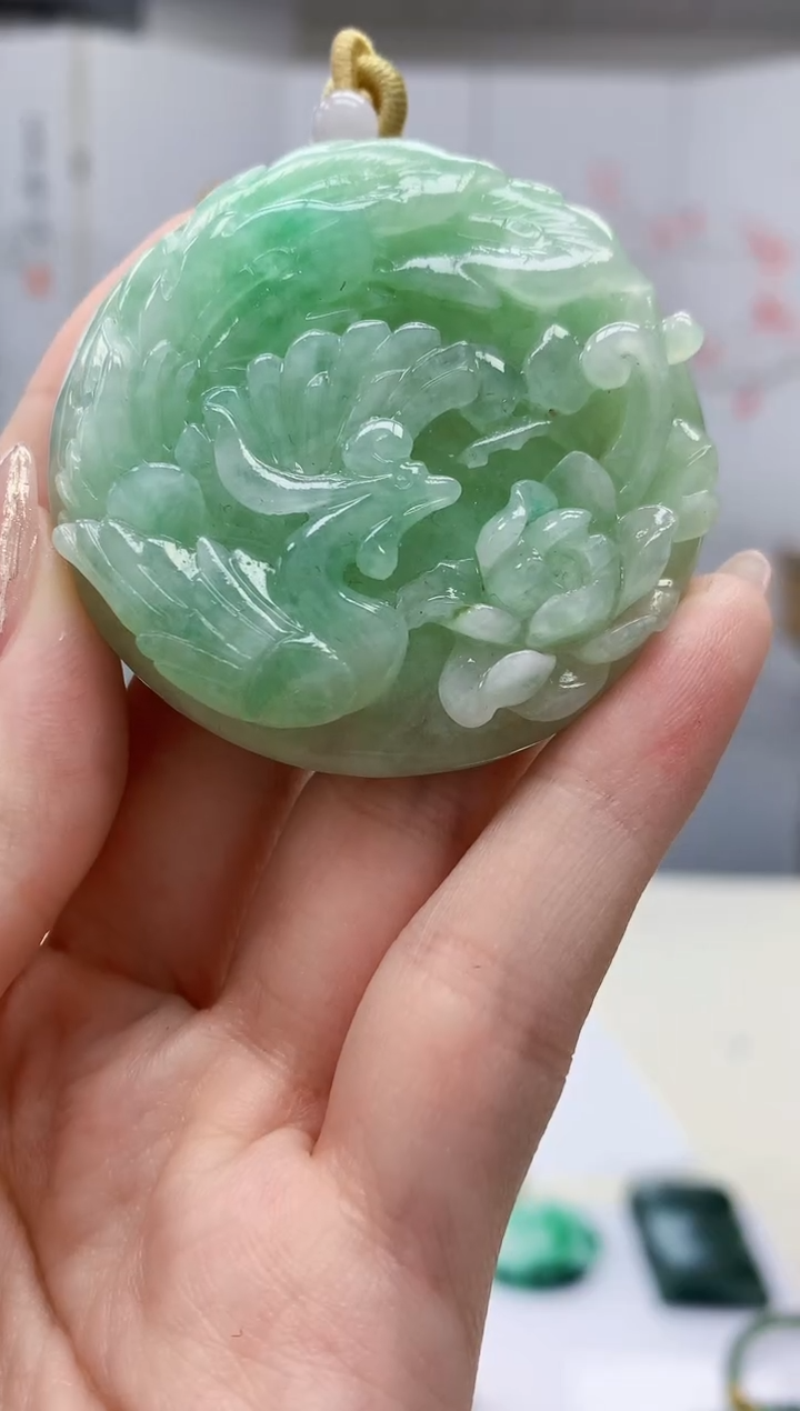 【闪购商品】定制翡翠未镶嵌1502jw-毛货挂件18