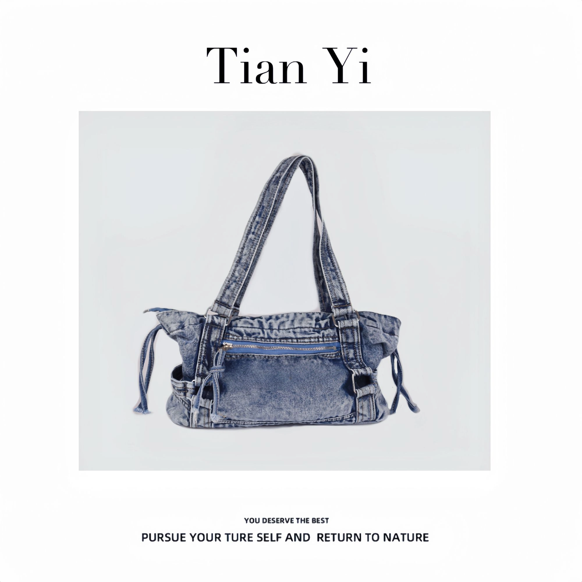 171 蓝色-2025新款轻奢单肩手提斜跨包