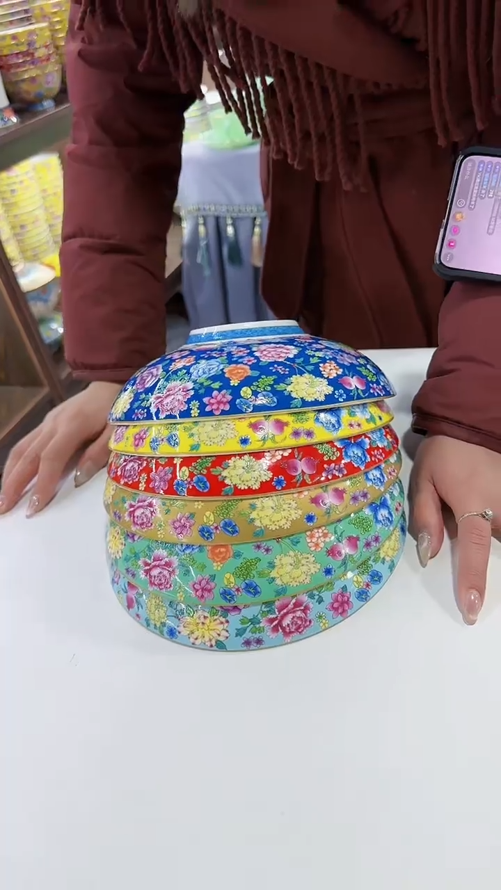 【闪购商品】瓷片8英寸元宝盘6个景德镇陶瓷