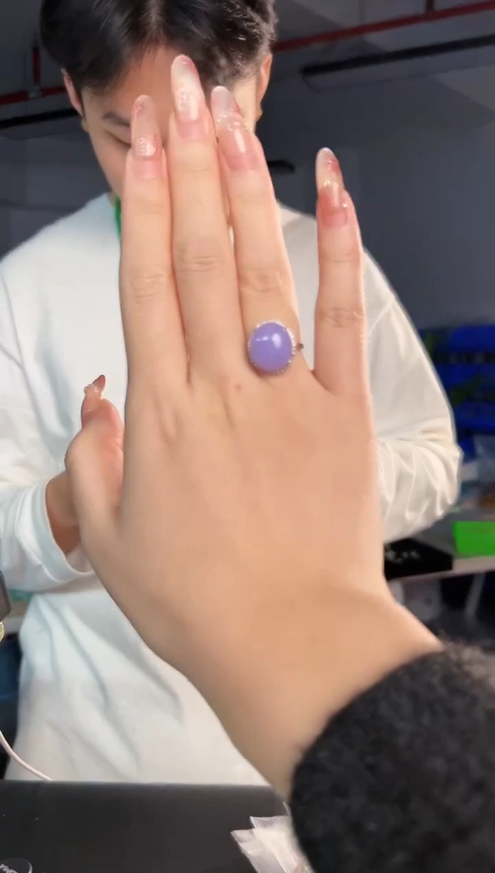 【闪购商品】翡翠戒指18K金镶嵌缅料A货翡翠/支持复检/一件