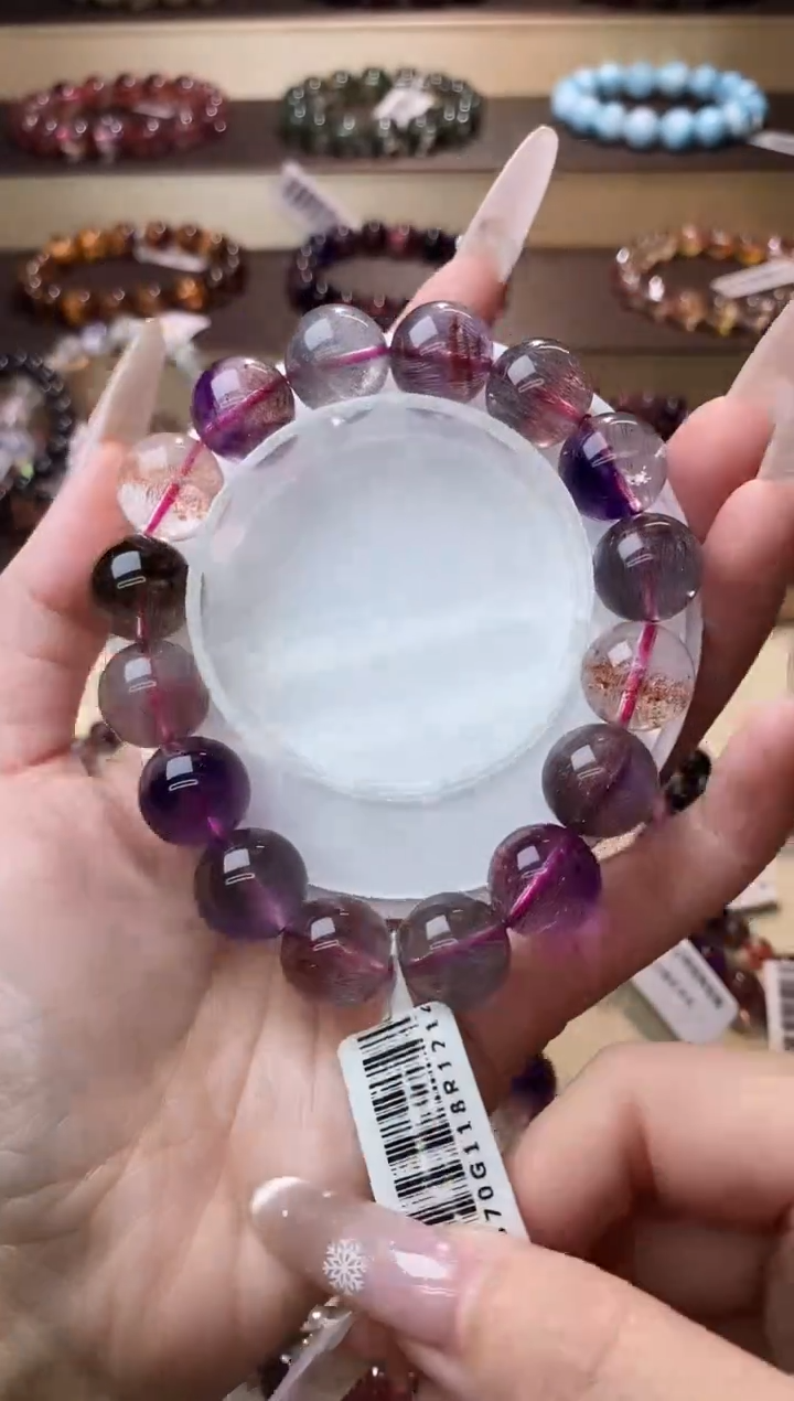 【闪购商品】水晶手链未镶嵌黑加仑超七13m+