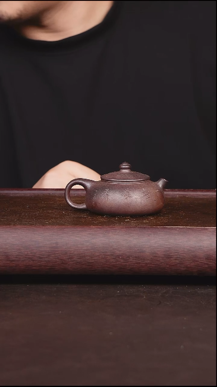 茶壶紫砂柴烧 微瑕寒江