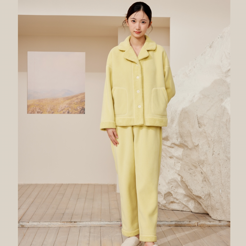 flossy弗劳思秋冬女士复合绒珊瑚绒保暖套装CF242