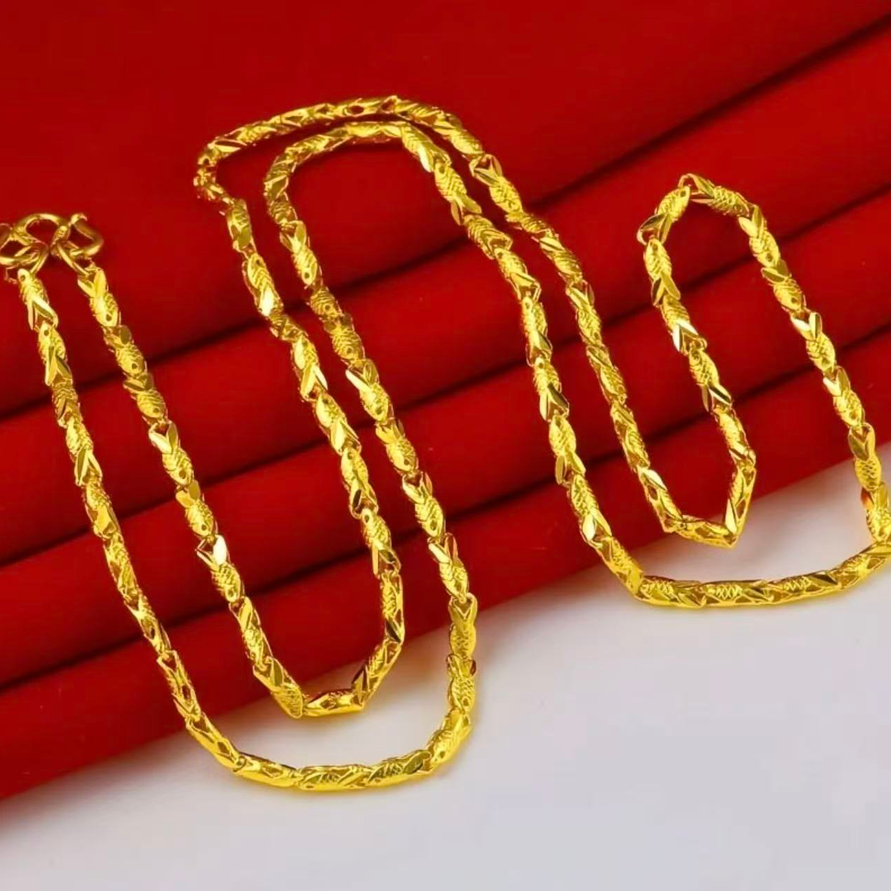  【董老板】新款经典小鱼鱼骨链合金项链