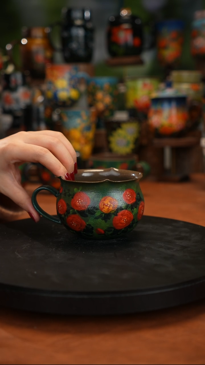 紫砂油画手绘釉下彩