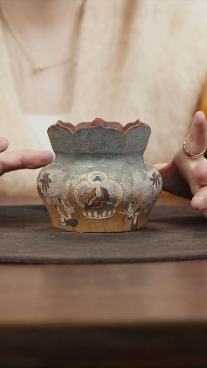 【闪购商品】紫砂茶叶罐敦煌僧帽罐