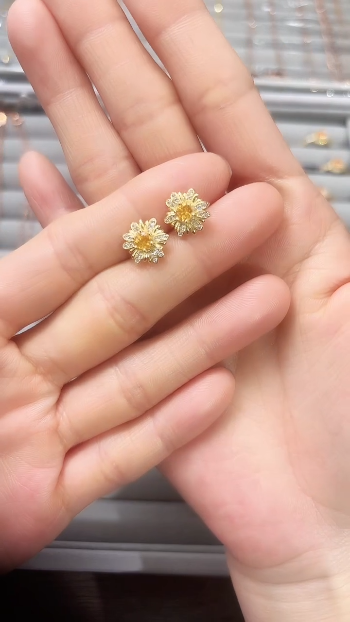 【闪购商品】石榴石耳饰银S925镶嵌09