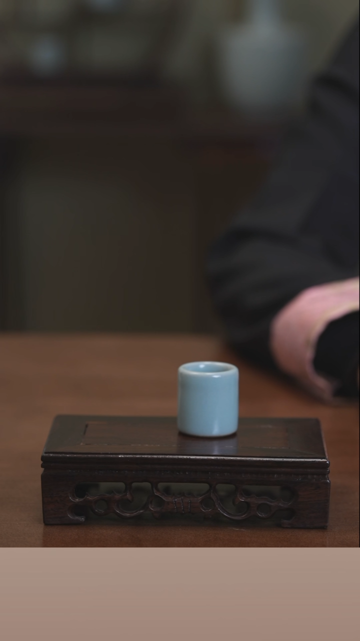 【闪购商品】清凉寺原产地仿古釉手工汝瓷扳指盖置