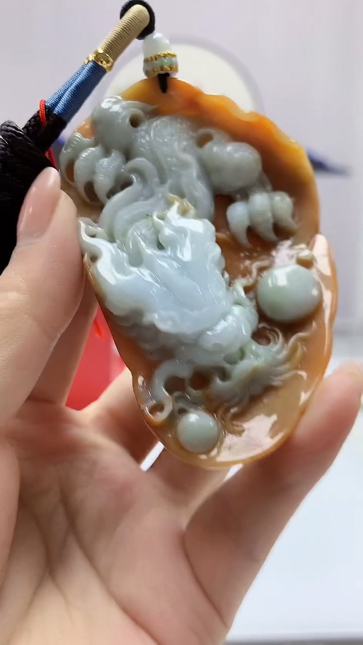 定制翡翠未镶嵌5060ms-毛货79龙牌