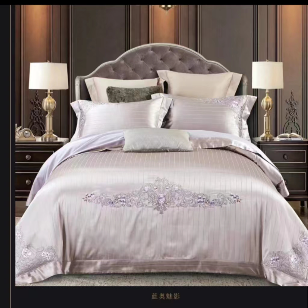 【高货清仓】高精密色织提花大版精工四件套-蓝奥魅影/无刺绣