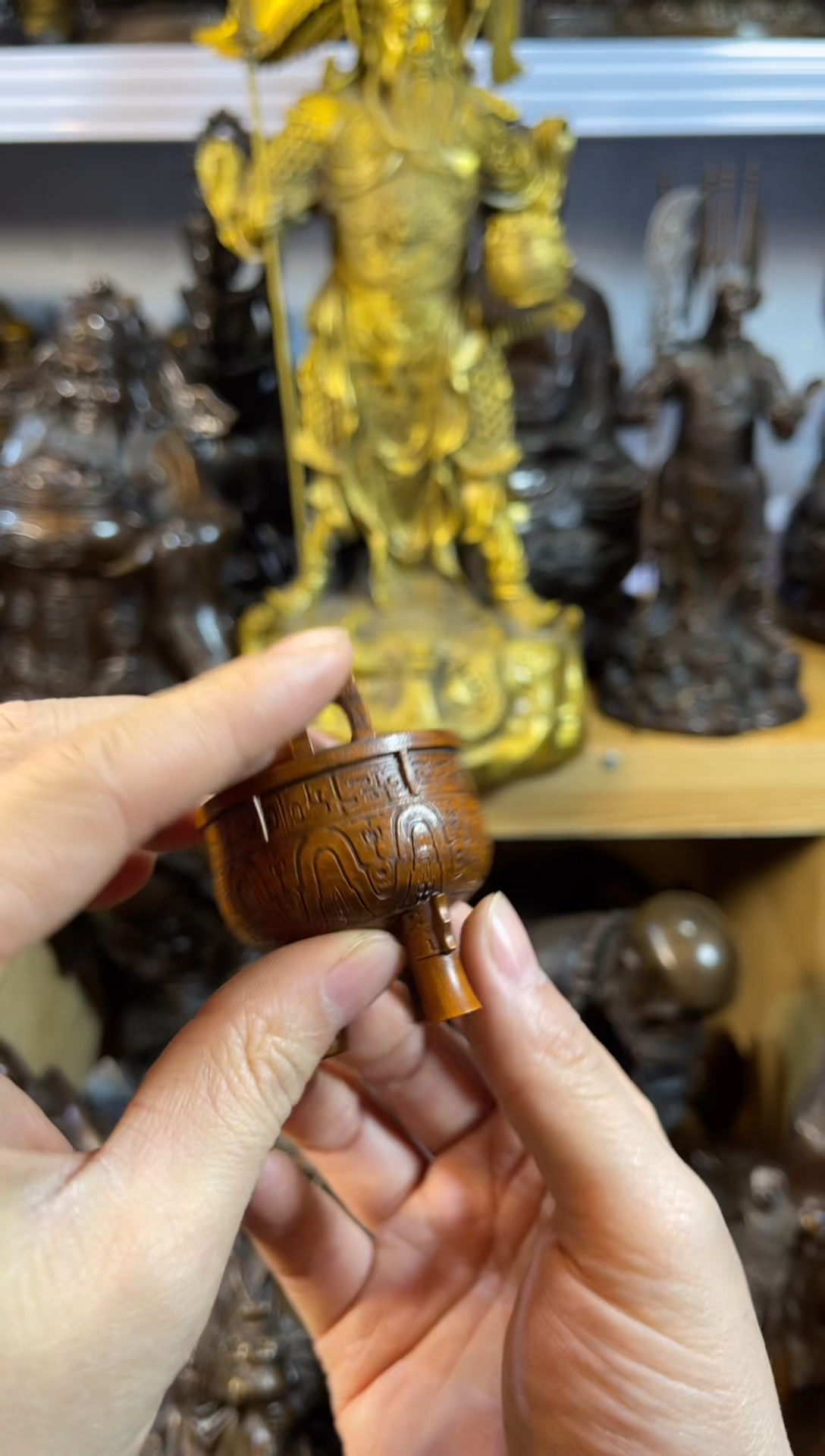 【闪购商品】·黄杨  线香插   案台摆件 物品摆件