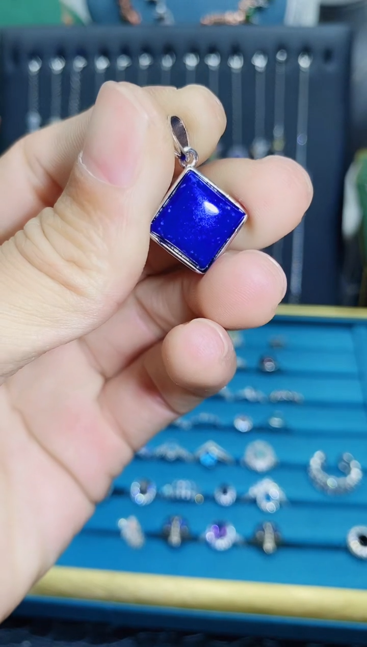 【闪购商品】青金石颈饰银S925镶嵌1121